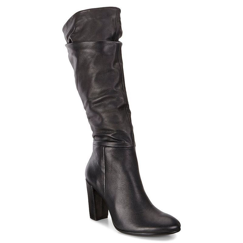 Women Boots Ecco Shape 75 Block - Knee High Boots Black - India FACDBE613